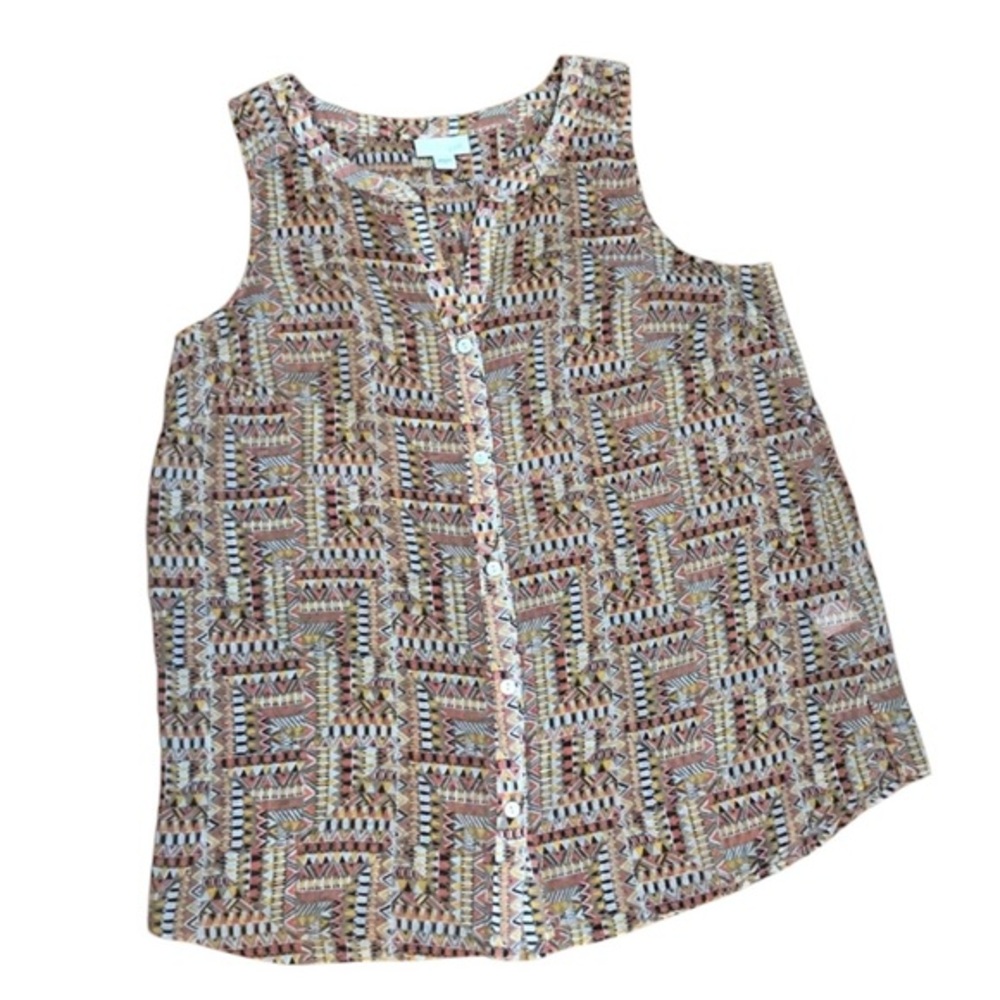J JILL SUMMER BLOUSE NAVAJO S‎